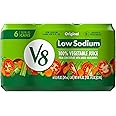 V8 Low Sodium Original 100% Vegetable Juice, 11.5 fl oz Can (6 Pack)