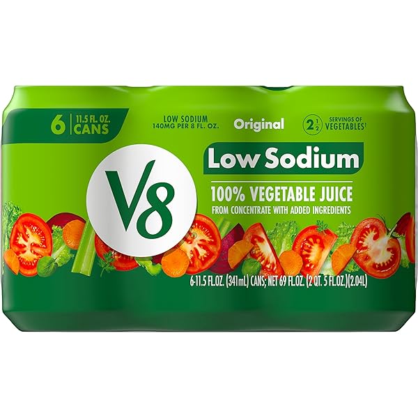 V8 ORIGINAL 100% VEGETABLE JUICE, 11.5 FL OZ CAN (6 PACK)