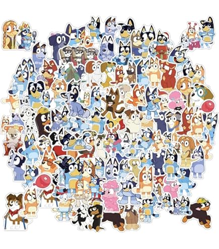 Totum XL Super Sticker Set – 7 Vellen Met Metallic, 3D Puffy Stickers, Bluey Thema, Voor Kinderen En Verzamelaars