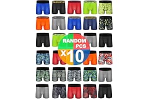 CONKEND Boys Boxer Briefs Quick-Dry Polyester Underwear Breathable & Soft Stretch Waistband with Fly