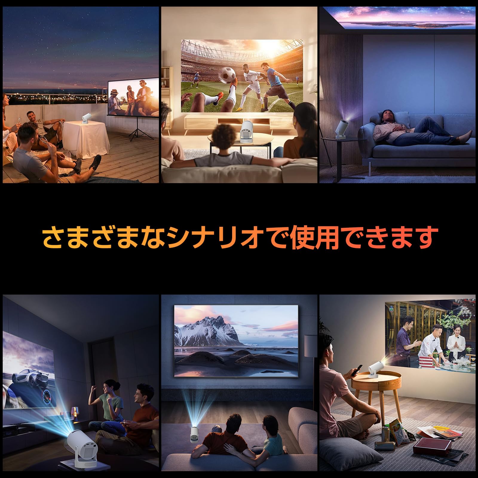 Philoent Projector for Home Use, Small, 2025 Upgraded Version Android TV & 270° Rotation & HiFi External Speaker, Short Range Projection, 27,000 LM, High Brightness, Ceiling Projection, 1080P, Wi-Fi6