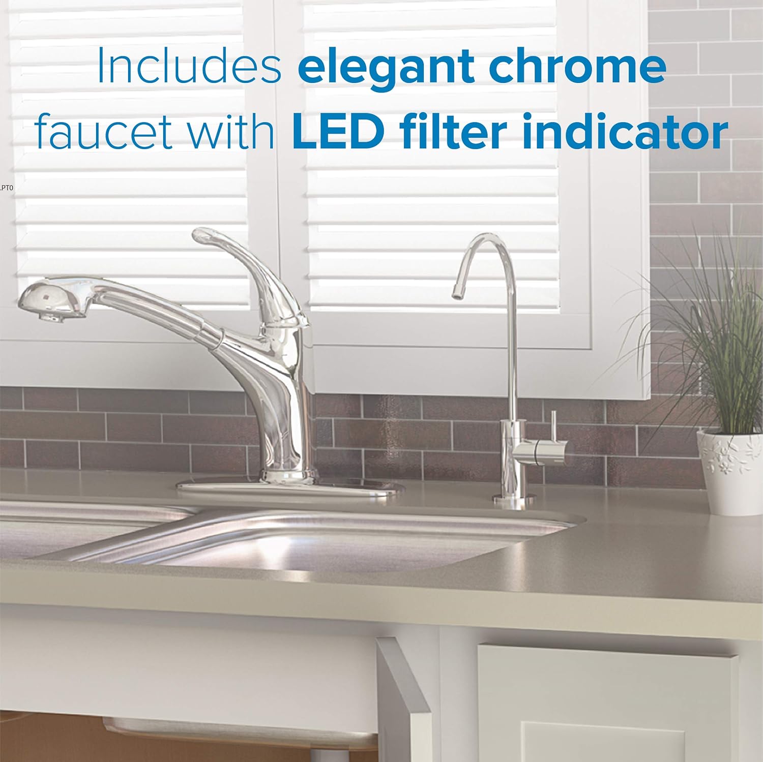 Brondell Circle Reverse Osmosis System, Under Sink, Black – 4 Stage RO Water Designer Chrome Faucet– Quick Change Filter, WQA Gold Seal-Certified - - 