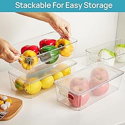 Vtopmart 4pcs Clear Organizers and Storage Bins