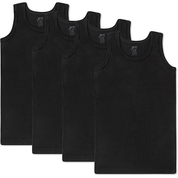 Brix Men's Tank Top Undershirts - 100% Cotton Multipack Tagless
