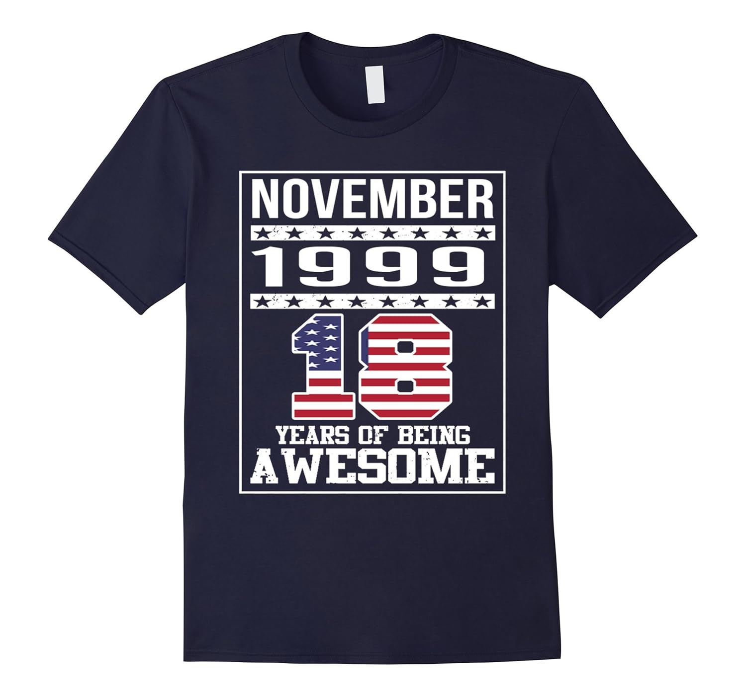 18th Birthday Gifts November 1999 - 18 Yrs old B-day T Shirt-Rose