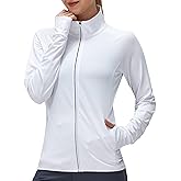 Women's UPF 50+ UV Sun Protection Clothing Long Sleeve Athletic Hiking Shirts Lightweight SPF Zip Up Outdoor Jacket