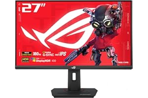 ASUS ROG Strix 27” QHD (2560x1440) HDR400 USB-C Gaming Monitor (XG27ACS), 180Hz,1ms, Fast IPS, 133% sRGB, Extreme Low Motion Blur Sync, G-Sync Compatible, DisplayWidget, Tripod Socket, 3 Year Warranty