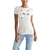 Aeropostale Women's Butterflies Short Sleeve Graphic Tee