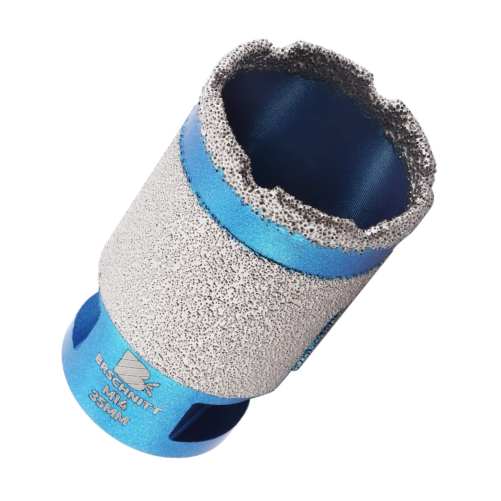 Diamond Core Drill Bit - BRSCHNITT Diamond Finger Milling Bit 35mm for Drilling Enlarging Shaping Round Bevel Holes in Porcelain,Ceramic,Granite,Marble M14 thread