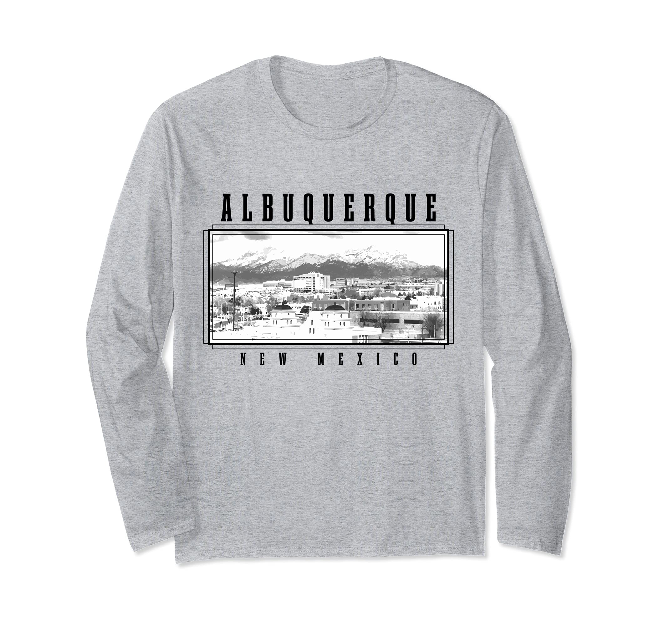 Albuquerque New Mexico Vintage Skyline Long Sleeve T-Shirt