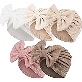 AQOKKA Newborn Baby Girl Hats with Bow Toddler Infant Beanie Cap Newborn Hospital Hats for Baby Girl Kid 3-12 Months