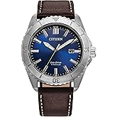 Citizen Men's Eco-Drive Brycen Sport Casual Watch, Silver-Tone Super Titanium Case, 3 Hand, Date