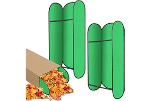 Lawn and Leaf Chute, 2 Pack Pop Up Leaf Bag Holder for Paper Lawn Bags, Reusable Leaf Bag Funnel for Easy Leaves Collecting a