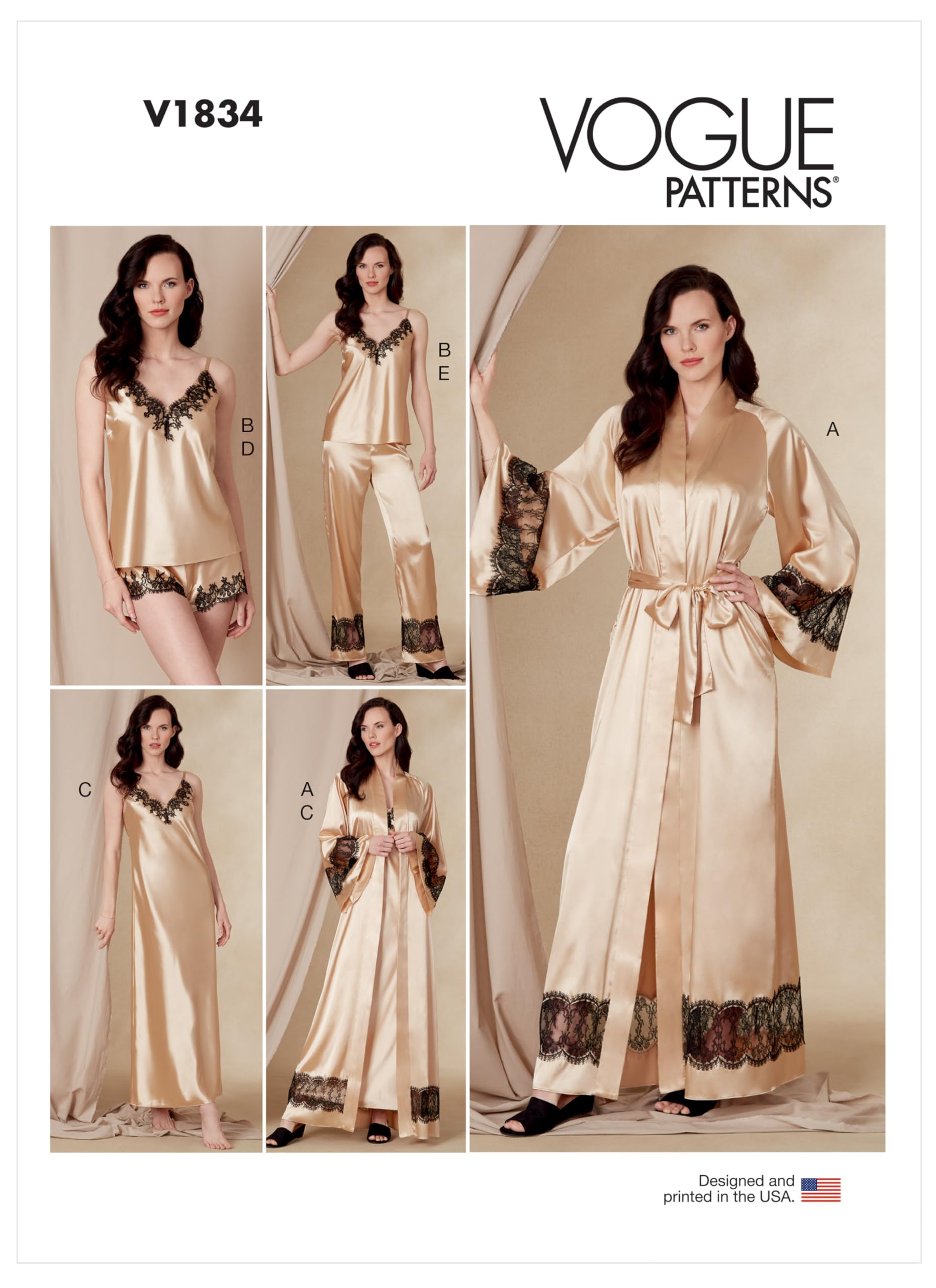 Vogue Patterns V1834F5 Misses Sleepwear F5 (16-18-20-22-24)