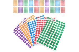 Zerodeko Colored Self-Adhesive Round Dot Labels 16mm, 88pcs Per Sheet, Multi-Color Coding Stickers
