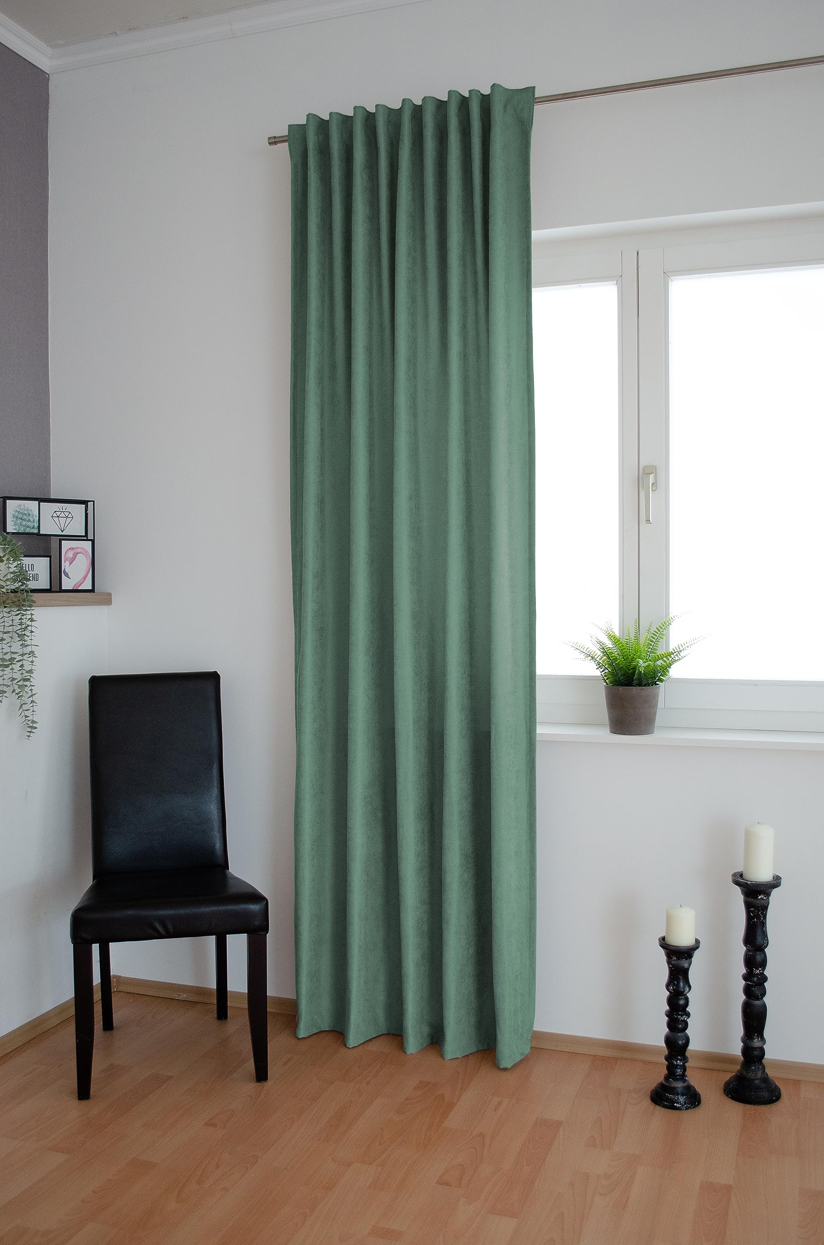 Plain Curtain | Decorative Living Room Curtain | Sage