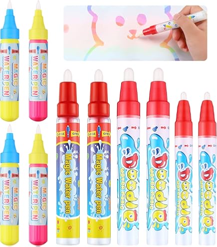 Annhao 12 Bolígrafos Mágicos De Pintura Al Agua Con Cuchara, Rotuladores Flotantes Para Niños, Arte Creativo Que Cobra Vida En El Agua, Regalo Original Para Cumpleaños