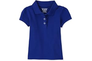 The Children's Place girls Short Sleeve Ruffle Pique Polo