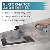 Polar Leak Fix Spray 2 x 400ml Black Instant Waterproof Sealant Roof Pipe Gutter view 4