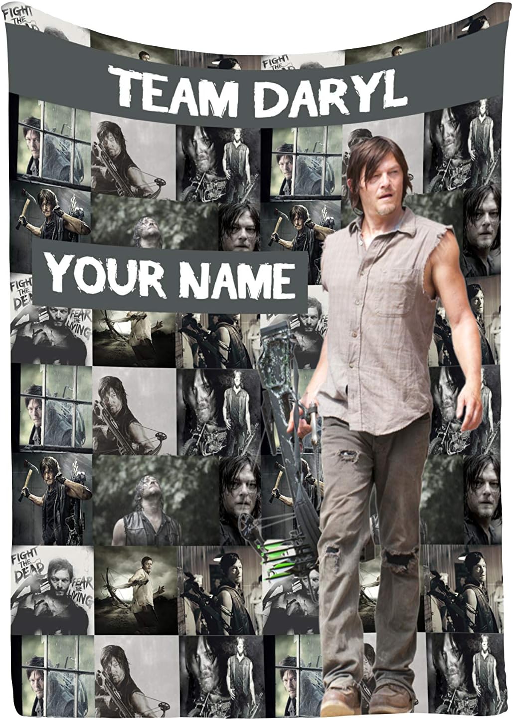 New Fight The Dead Daryl Rick The Walking Dead Plush Fleece Gift Throw Blanket Blankets Throws Patterer Home Garden
