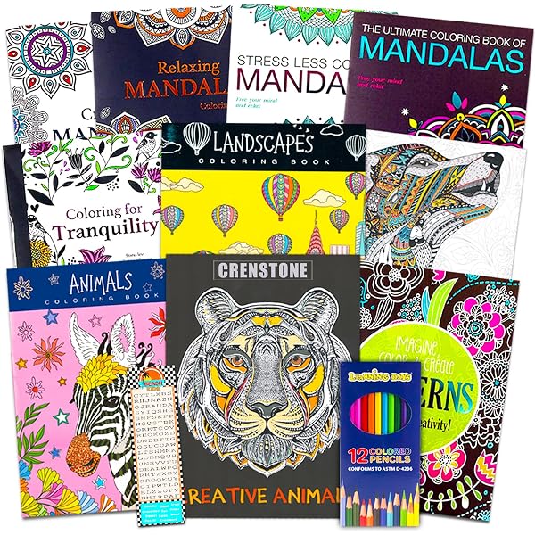 4 X A4 Advanced Adult Colouring Books – Expert Quality Set By W F Graham