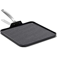 OXO Good Grips Non-Stick Pro Dishwasher safe 11" Square Griddle, Gray, 11-Inch