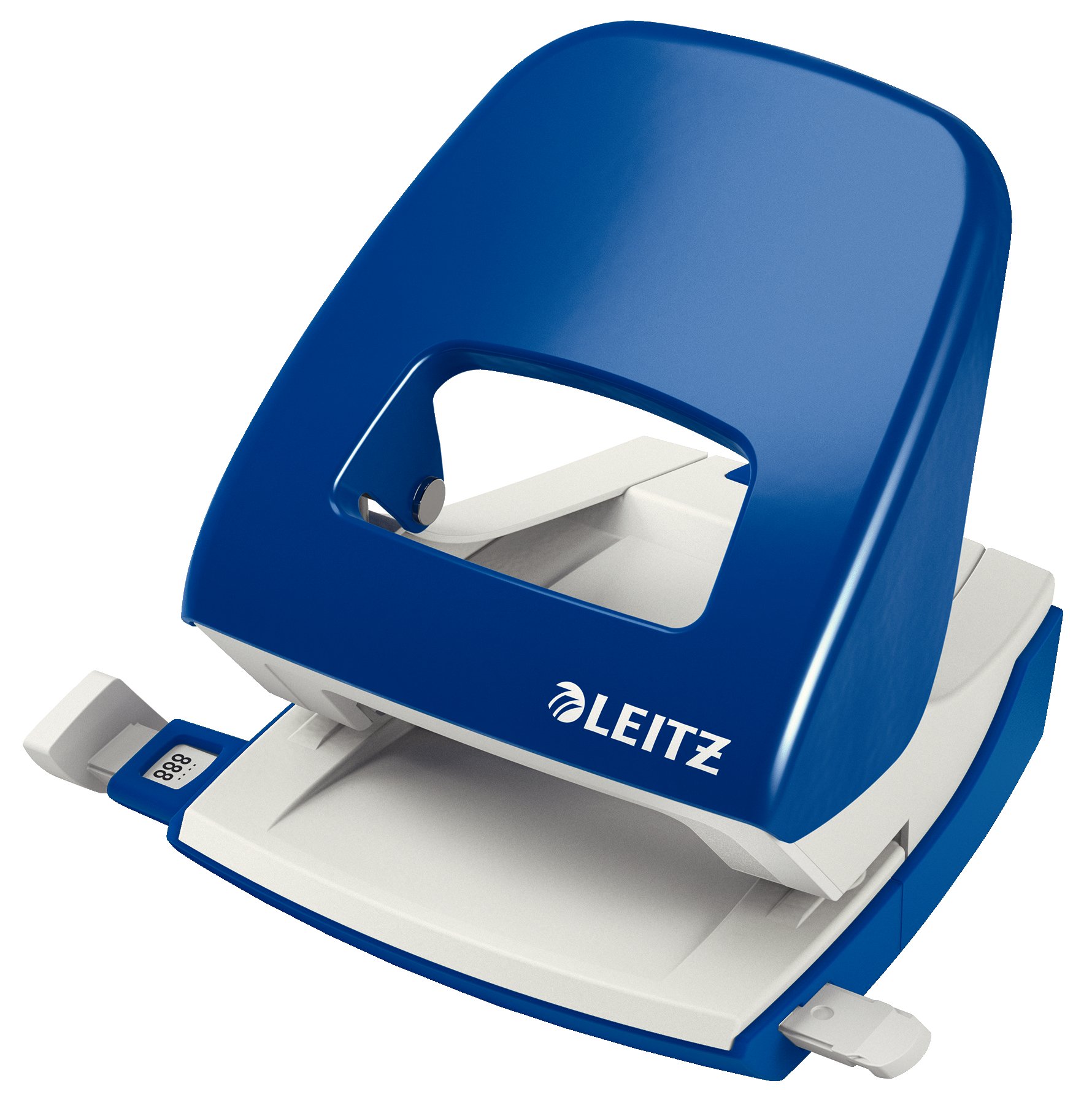 Leitz Hole Punch, 30 Sheets, Guide Bar with Format Markings, Metal, NeXXt Range, 50080035 - Blue