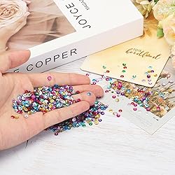 MECCANIXITY Loose Sequins 4MM Silver Backed Sequins