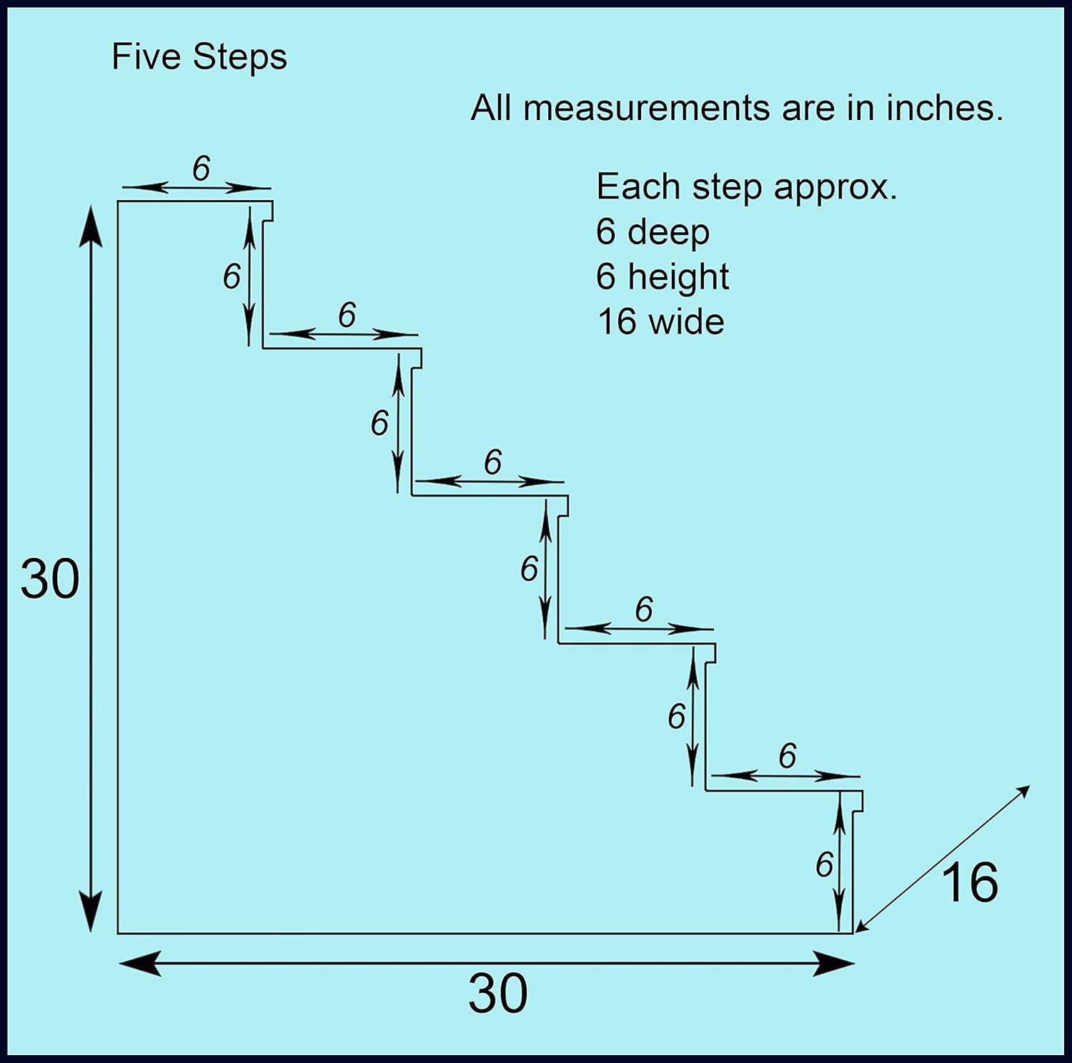 30 inch tall pet stairs