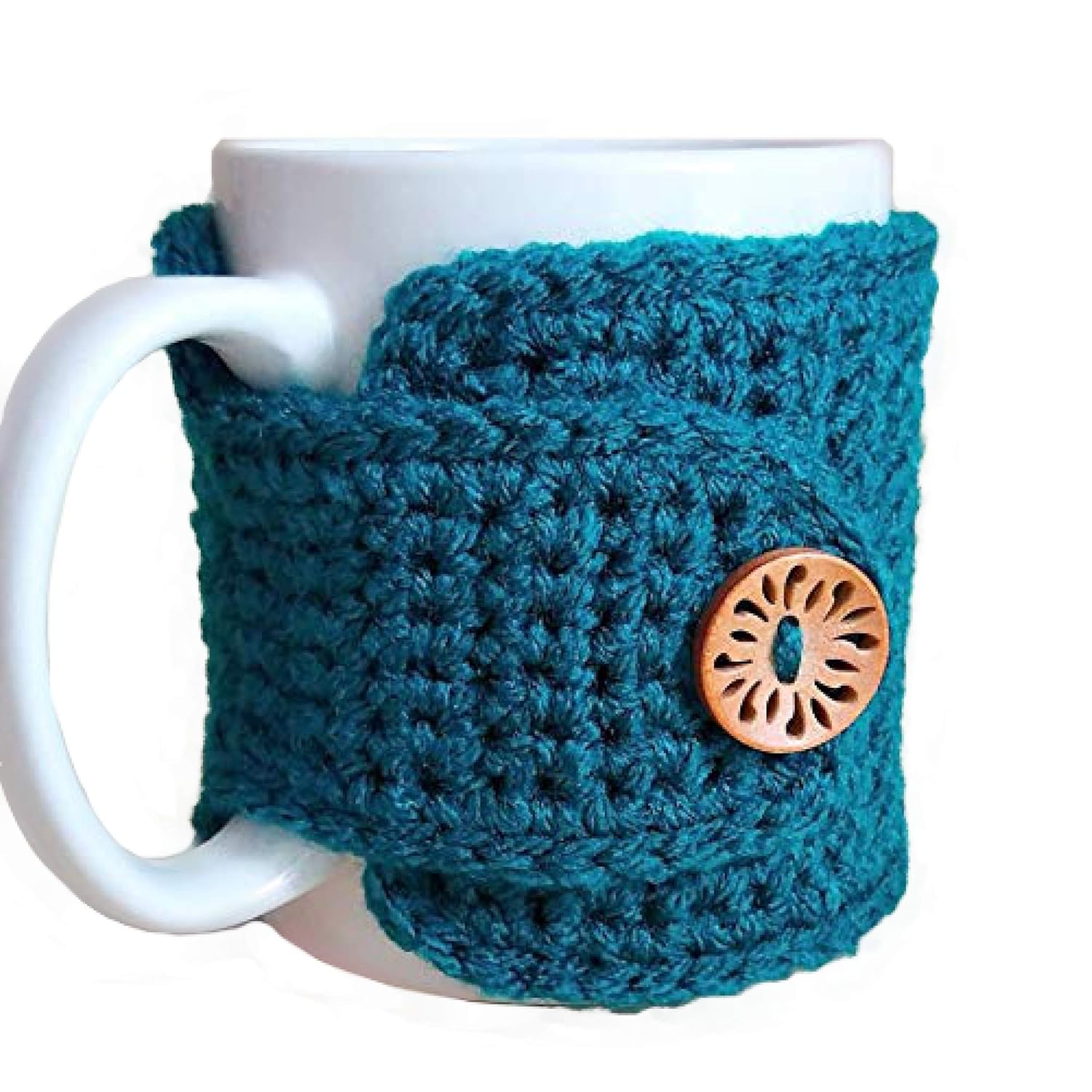 Tea Cozy Cup Holder Teal Handmade