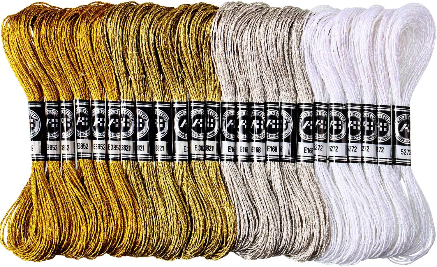 Silver Floss Metallic Embroidery Floss Glitter Floss Gold Floss Glitter