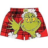 MJC Dr. Seuss The Grinch Men's Don't Be A Grinch Plaid Boxers Underwear Lounge Sleepwear