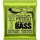Ernie Ball Regular Slinky Nickel Wound Bass Guitar Strings, 50-105 Gauge (P02832)