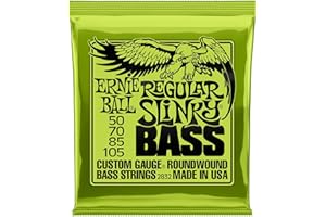Ernie Ball Regular Slinky Nickel Wound Bass Guitar Strings, 50-105 Gauge (P02832)