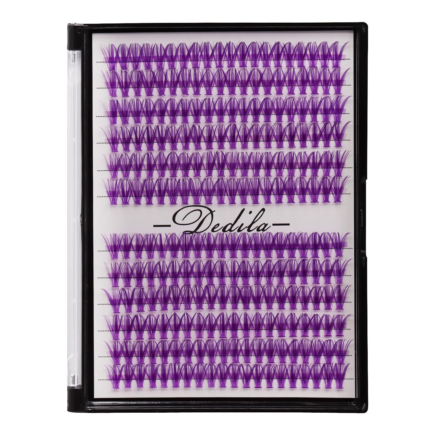 Photo 1 of 12Rows 40D Purple Color Individual False Eyelashes Large tray 240 Clusters 3D Volume Eyelashes Extensions Thickness 0.07mm D Curl Makeup Colorful Eye Lashes Cluster Beauty Tools (18mm)