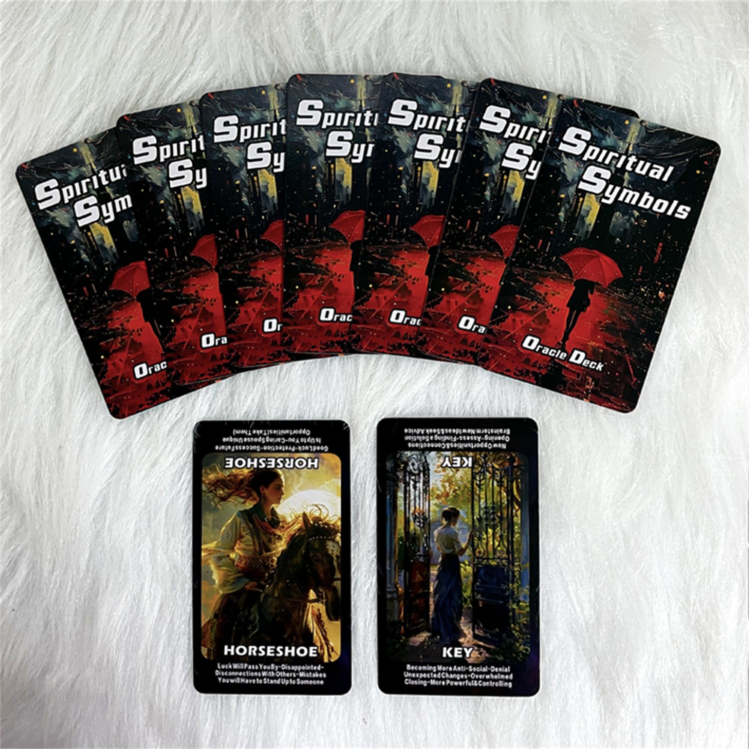 Spiritual Symbol Oracle Cards, Oracle Deck for Beginners, Life and Psychology, Covering Love, Career, Cause and Effect, Meditation, interpersonal Relationships, Oracle Cards Deck