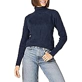 Amazon Essentials Women's Winter Long-Sleeve Sweater, Soft Touch Funnel Neck Cable Knit