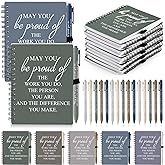 Honoson 30 Sets/60 Pcs Valentines Employee Gifts May You Be Proud The Work Notebook with Ballpoint Pen Inspirational Journals Office Valentines Thank You Gifts for Team Coworker Staff (Chic Color)