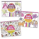 Melissa & Doug Sticker Collection and Coloring Pads Set: Princesses, Fairies, Animals, and More - FSC Certified