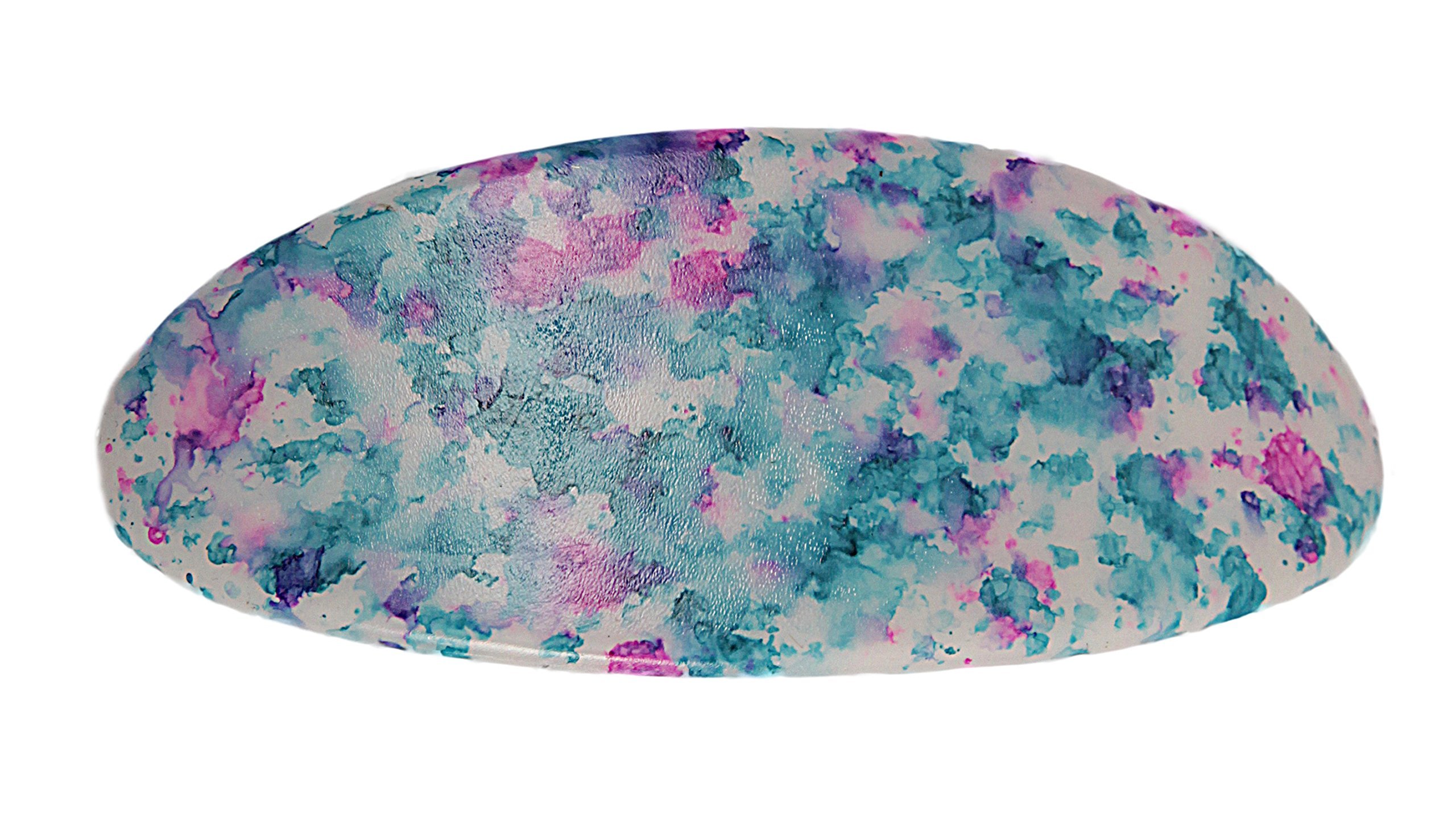 Caravan Cloud Oval French Hand Painted Automatic Barrette