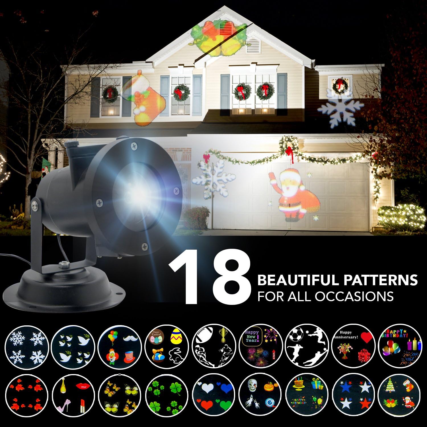 Christmas Projector Lights 18 Beautiful Rotating Patterns For Christmas Halloween Easter Birthdays Parties Football Rugby Indoor Outdoor Garden Stage Waterproof Includes Both Uk Eu Plugs Amazon Co Uk Garden Outdoors Christmas Projector Lights 18 Beautiful Rotating Patterns For Christmas Halloween Easter Birthdays Parties Football Rugby Indoor Outdoor Garden Stage Waterproof Includes Both Uk Eu Plugs Amazon Co Uk Garden Outdoors