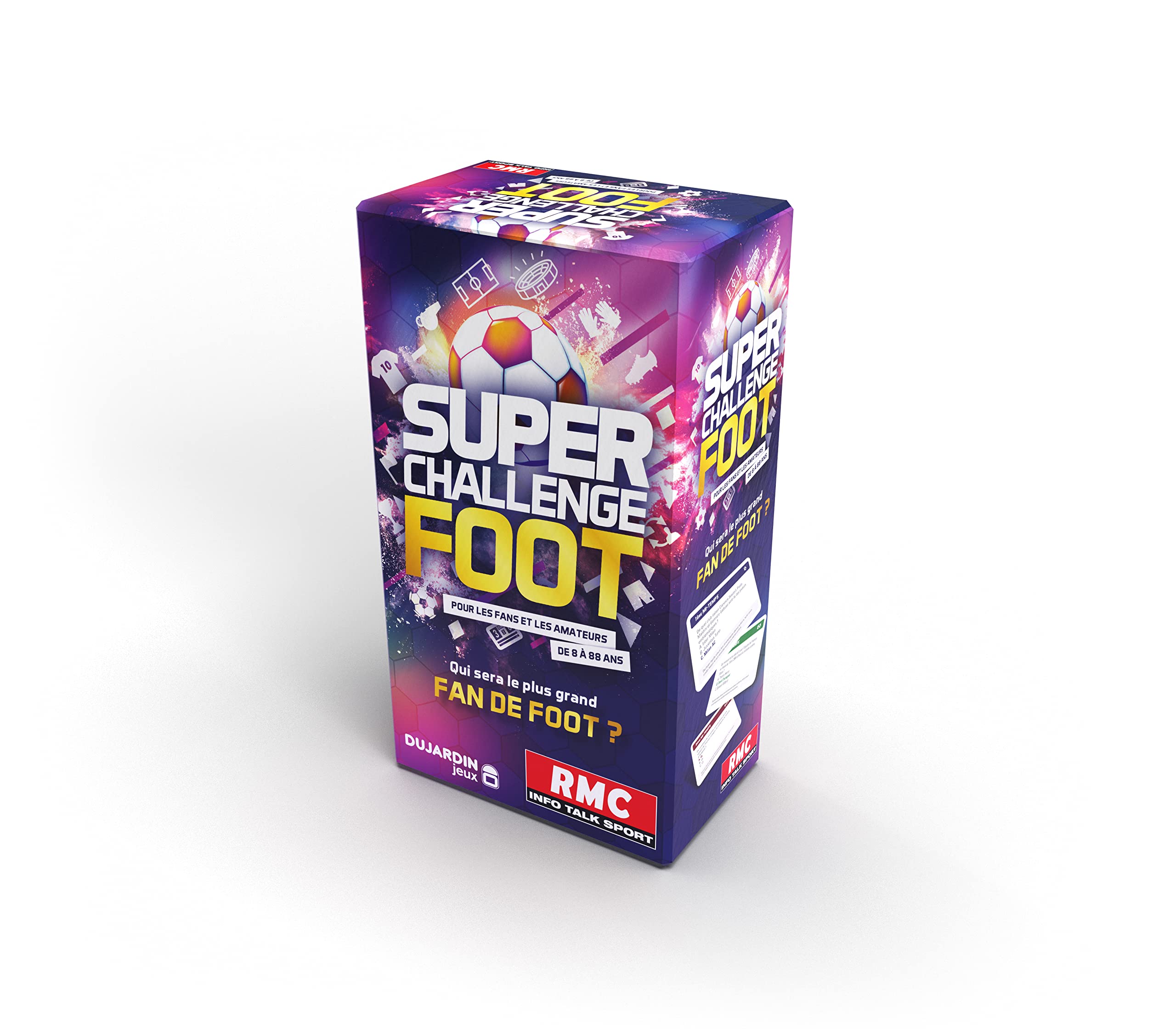 Dujardin Super Challenge Football RMC - Card Game for Adults and Children - Ages 8 and up - Ambient Game with 400 Questions