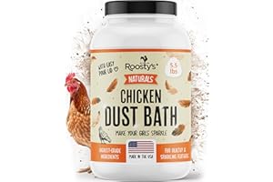 Roosty's Naturals Chicken Dust Bath | 5.5LB Dust Bath for Chickens | Made in The USA | Suitable as a Chinchilla Dust Bath, for All Animals | Easy-Pour Chicken Dust Bath tub