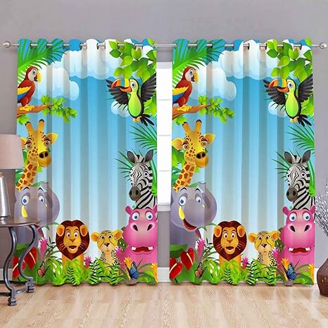 Buy Sb India 3d Digital Print Cartoon Jungle Animal Printed