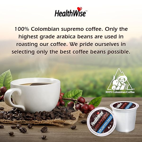 HEALTHWISE LOW ACID UNFLAVORED DECAF, CHEMICAL FREE SW PROCESS, 99.9% CAFFEINE FREE, MEDIUM ROAST – 12 COUNT (PACK OF 1)