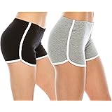 EttelLut Booty Fold Over/Regular Shorts Dance Yoga Sexy Exercise Dolphin Shorts