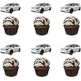 Electric Car Cupcake Toppers 24Pcs Electric Car Cupcake Decorations Electric Enthusiast Party Decorations Electric Car Theme Party Decorations