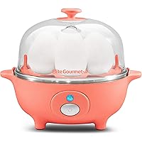 Elite Gourmet Easy Electric 7 Egg Capacity Soft, Medium, Hard-Boiled, Poacher Omelet Cooker with Auto Shut-Off and…