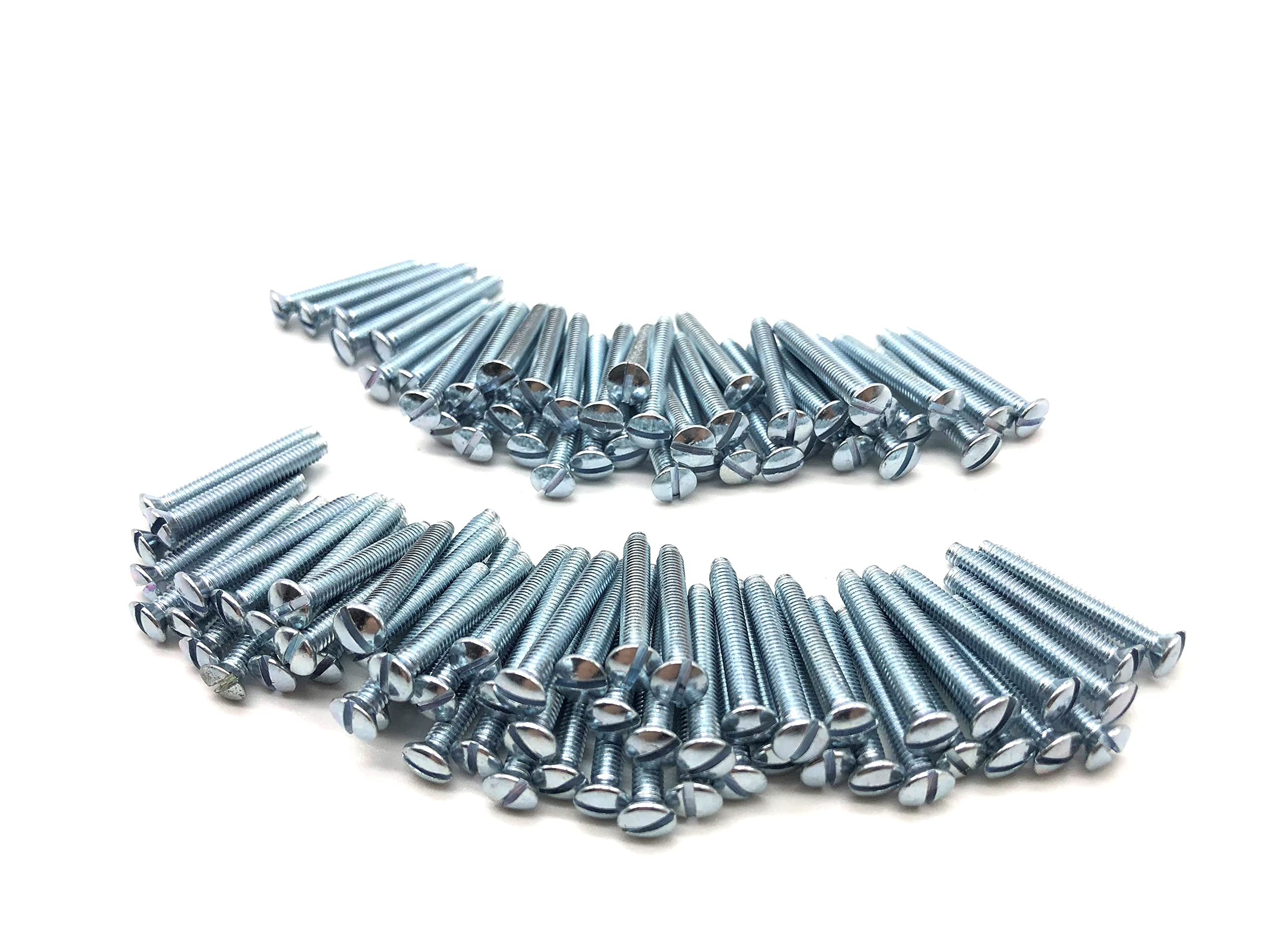 Jones DIY M3.5 Silver Electrical Socket Screws, 25mm, For Switches, Light Switch, Plug Sockets, 3.5mm x 25mm, (100)