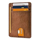 Buffway Slim Minimalist Front Pocket RFID Blocking